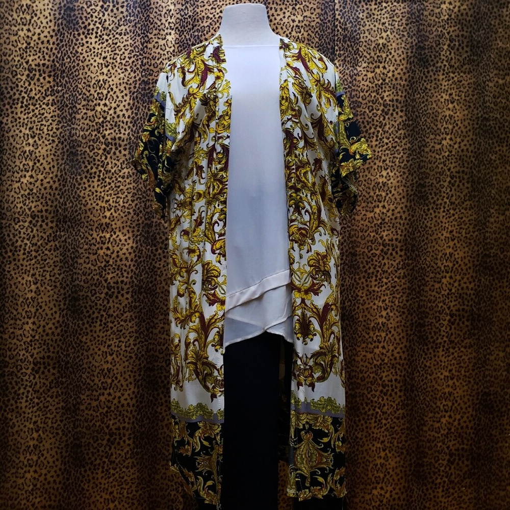 Versace print kimono 💛🖤